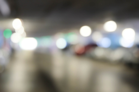 Abstract blurred background of  car in parking lotの写真素材