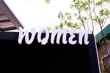Woman restroom signの写真素材