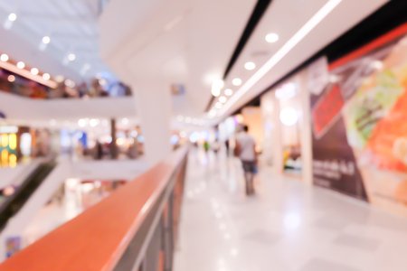 Abstract blurred image of shopping mallの写真素材
