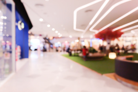 Abstract blurred image of shopping mallの写真素材