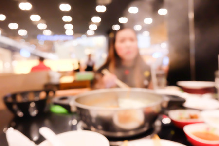 Customer at restaurant blur background with bokeh.の写真素材