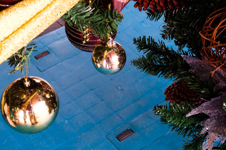 Detail of the Christmas tree.の写真素材