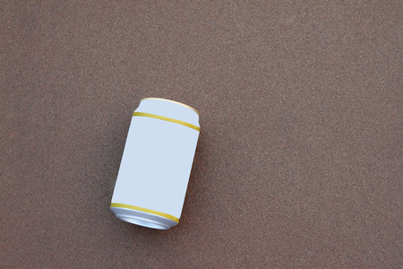 Can on the beachの写真素材