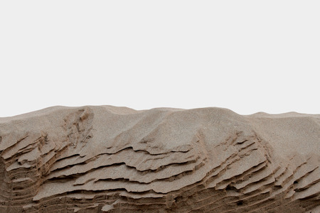 Sand dunes isolated on white backgroundの写真素材