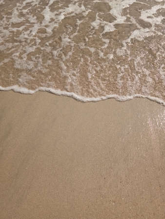 Sea water and rocks on the sand