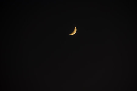 The moon in the evening.