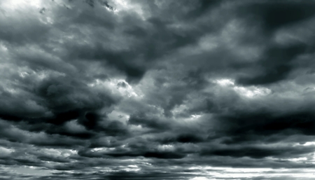 Dark cloudy sky in rainy season