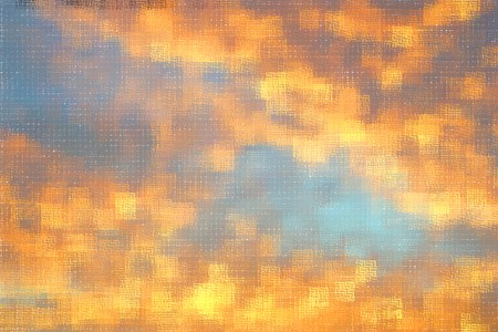 Abstract blue and orange digital painted pattern backgroundの写真素材