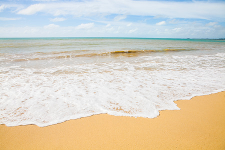Landscape photo of tranquil island beachの写真素材