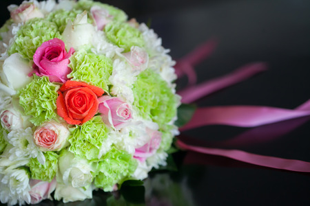 Wedding bouquet with rosesの写真素材