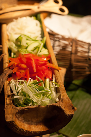 Desserts and Food ; Decorating desserts and food that was prepared for the wedding party.の写真素材