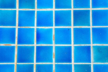Wall and floor mosaic tiles texture background or swimming pool tiles on wallの写真素材