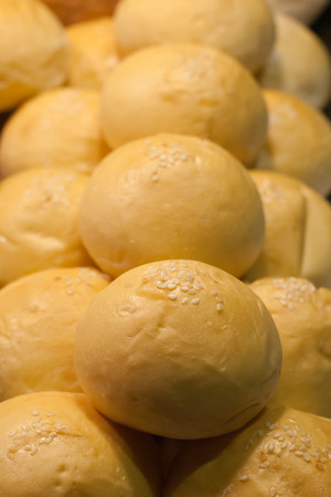 Buttermilk Dinner Buns  on buffet lineの写真素材
