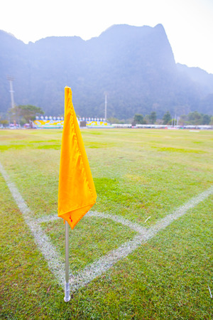 Painted Football/Soccer Corner Spot Litの写真素材