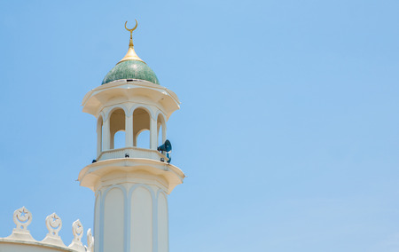 Side view of mosque in southern Thailand.の写真素材