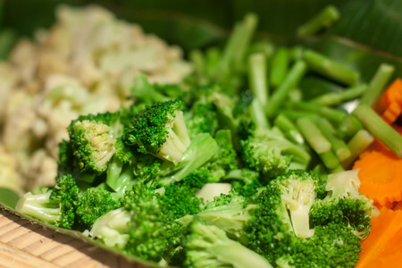 Food was prepared for the wedding dinner.の写真素材