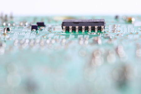 Electronic circuit chip on boardの写真素材