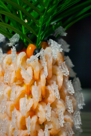 Shrimp Cocktail set up for wedding dinner party.の写真素材