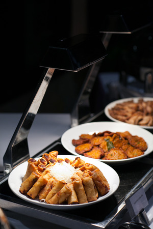 Food was prepared for the wedding dinner.の写真素材