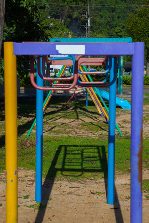 Children playground park in The morning at Thailand.の写真素材