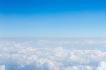 View of clouds from high up in the sky (it was actually taken from a plane)の写真素材