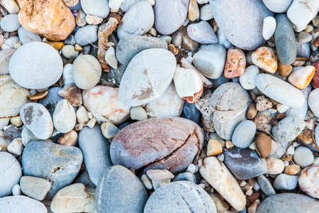 Pebbles Background and Texture, beach from Kho Lanta, Thailand.