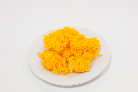 Dessert of Thailand Made from flour mixed with egg yolk and water.