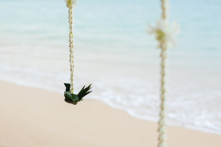 Wedding floral decorations on the beach in Thailand