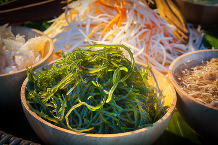 Decoration and vegetable prepared for the wedding dinner party.の写真素材
