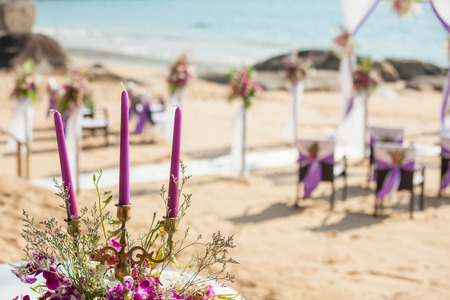 Preparations for the wedding cake cutting ceremony.の写真素材
