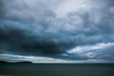 Rain storms are happening at sea,Koh Samui, Thailand