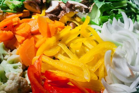 Vegetable. Food was prepared for the wedding dinner. (Selective focus)