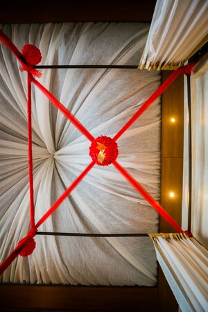 Selective focus of concept image of wedding ceremony of chineseの写真素材