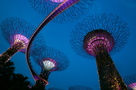Gardens by the Bay is a park or botanic garden in Singapore.のeditorial素材