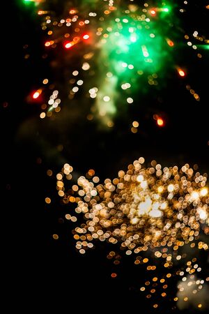 Colorful fireworks.bokeh blur on dark background.の写真素材