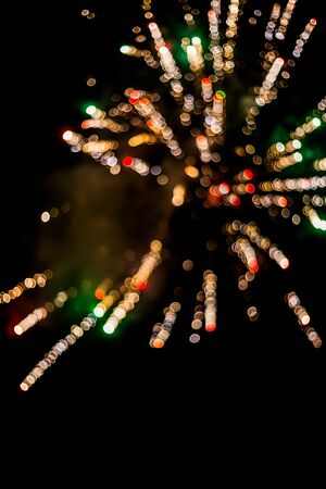 Colorful fireworks.bokeh blur on dark background.の写真素材