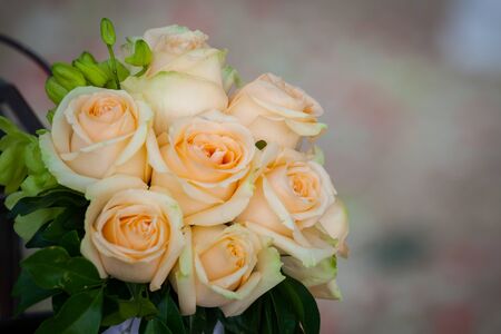bouquet of  rose, close up of wedding bouquetの写真素材