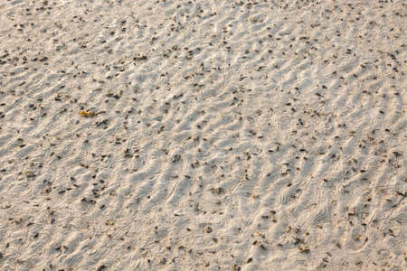 sand texture,beach sand on morning in Thailand.の写真素材