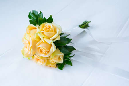 bouquet of roses for wedding day. (Selective Focus)の写真素材