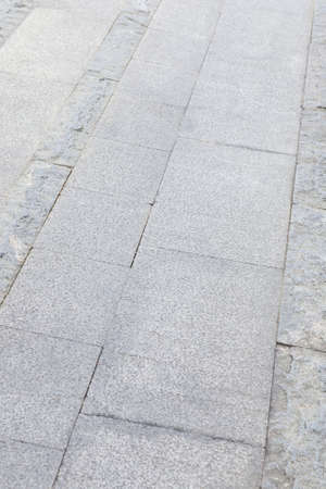 pathway made from cement in tropical garden in Thailand.の写真素材