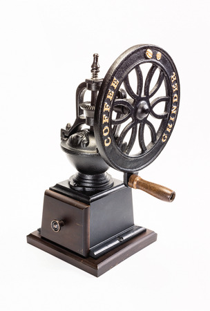 Classic Coffee Grinder on white backgroundの写真素材
