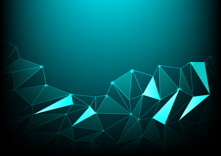 blue deep sea polygon backgroundのイラスト素材