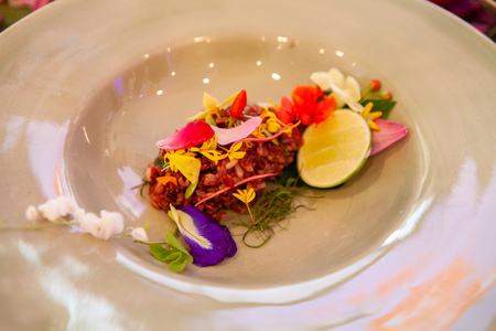 Beautiful and modern concept style of Food Styling, creative plating, decorating presentation idea,...