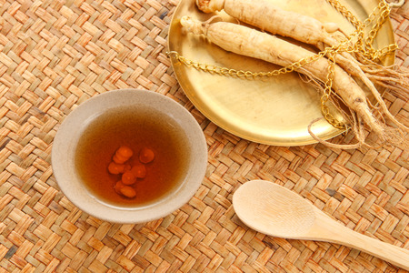 Ginseng, Chinese herbal medicineの写真素材