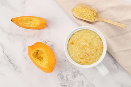 Pumpkin Millet Porridgeの写真素材