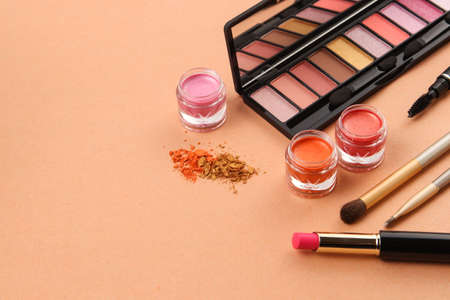 Cosmetics on the table
