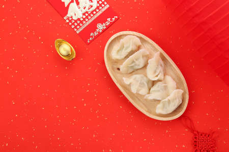 Dumplings for Spring Festivalの写真素材