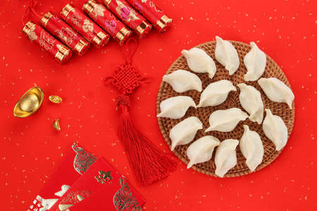 Dumplings for Spring Festivalの写真素材