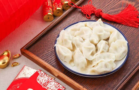 Dumplings for Spring Festivalの写真素材