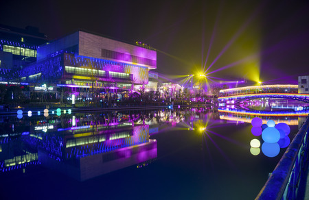 Ningbo city light showのeditorial素材